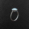 Round Blue Topaz Ring