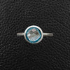 Round Blue Topaz Ring