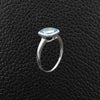 Cushion cut Blue Topaz Ring