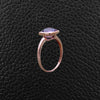 Cushion cut Amethyst & Diamond Ring