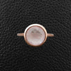 Round Rose Quartz Ring