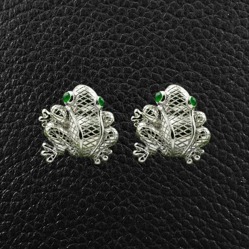 Sterling Silver Frog Cufflilnks