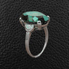 Oval Tsavorite & Diamond Ring