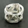 Sterling Silver Woven Hinged Bangle Bracelet
