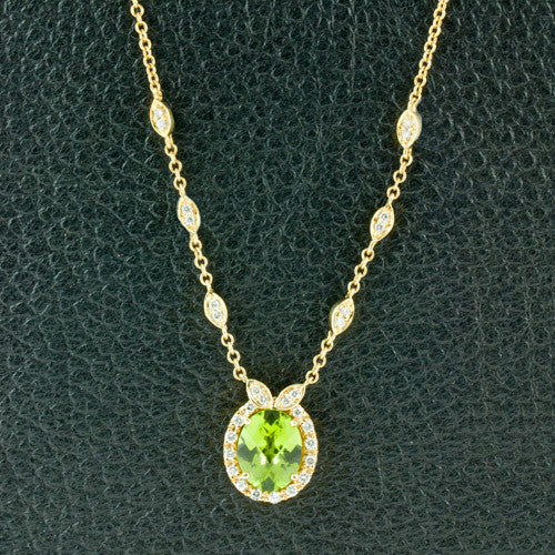 Peridot & Diamond Necklace