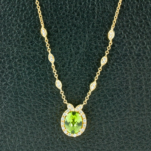 Peridot & Diamond Necklace