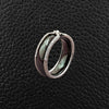 Black Ceramic Ring with Diamonds