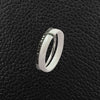 White Ceramic & Black Diamond Ring