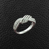 White Gold & Diamond Swirl Ring