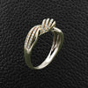 Rose Gold & Diamond Swirl Ring