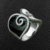 Black & White Agate Ring with Black & White Diamond