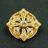 Gold & Rock Crystal Estate Necklace & Pin Set