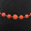 Red Coral & Black Diamond Necklace