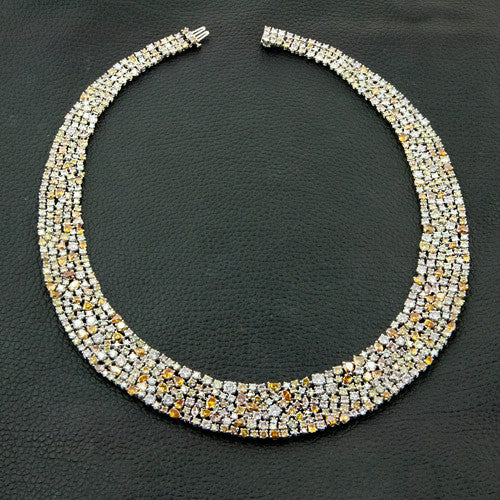Fancy Colored Diamond Necklace
