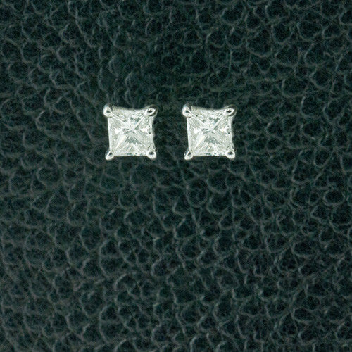 Princess cut Diamond Stud Earrings