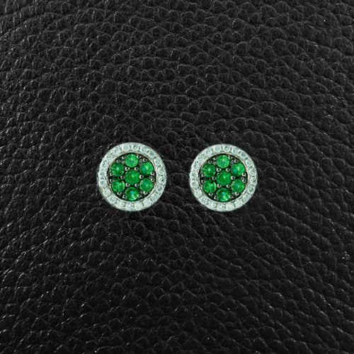 Tsavorite & Diamond Earrings