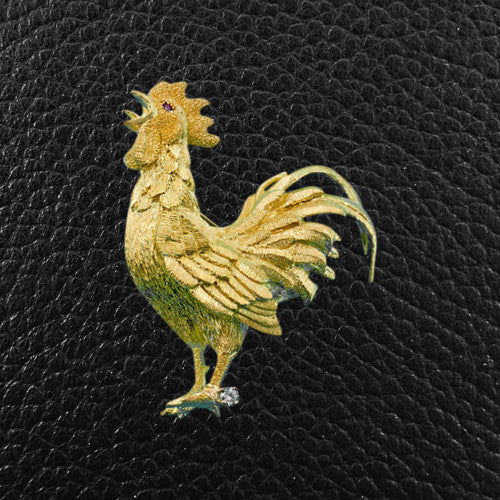 Yellow Gold Rooster Pin