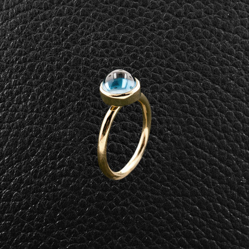 Cabochon Blue Topaz Ring