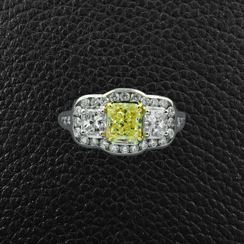 Yellow & White Diamond Ring