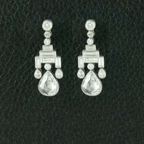 Art Deco Style Diamond Earrings