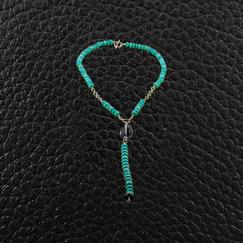 Turquoise & Amethyst Bead Necklace