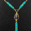Turquoise & Amethyst Bead Necklace