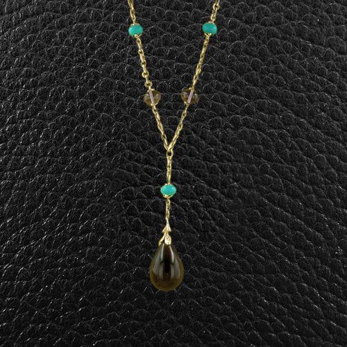 Amethyst & Turquoise Bead Necklace