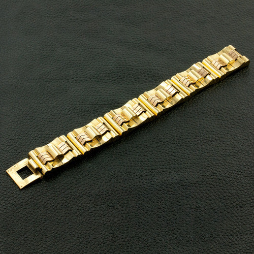 18k Yellow & Rose Gold Retro Bracelet