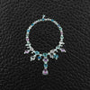 Multi-color Sapphire & Diamond Necklace & Earring Set