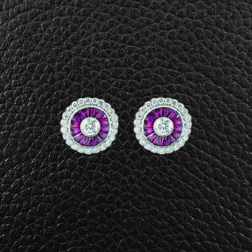 Ruby & Diamond Earrings