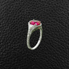 Oval Ruby & Diamond Ring