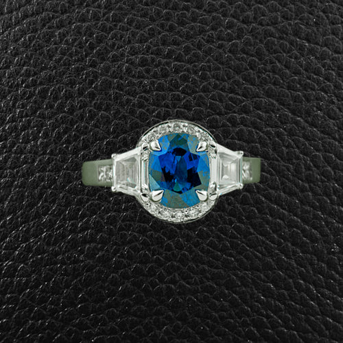 Oval Sapphire & Diamond Ring