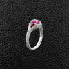 Three Ruby Ring with Diamonds