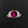 Cushion cut Ruby & Diamond Ring