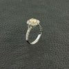 Yellow Diamond Halo Ring