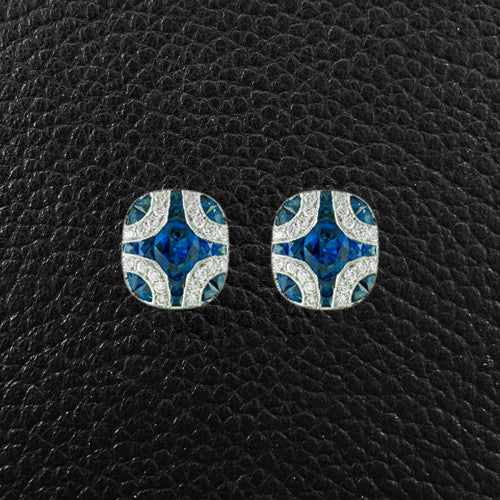 Sapphire & Diamond Earrings