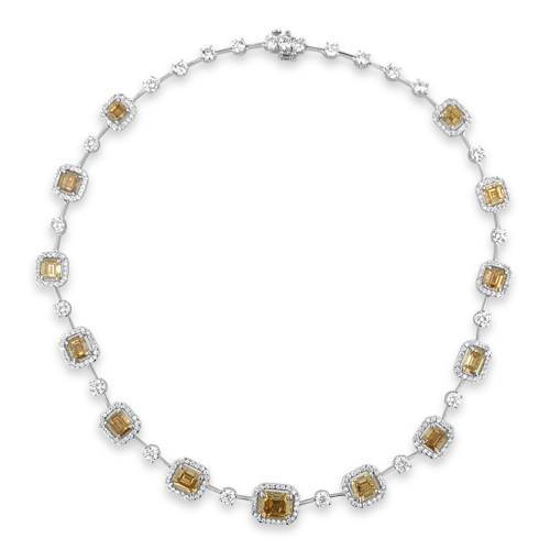 Brown & White Diamond Necklace