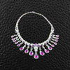 Pink Tourmaline & Diamond Necklace