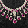 Pink Tourmaline & Diamond Necklace