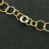 Yellow & White Gold Circles Necklace