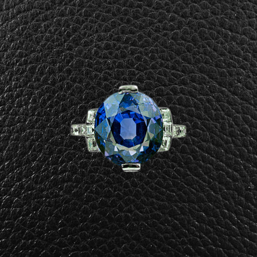 Purple Sapphire & Diamond Ring