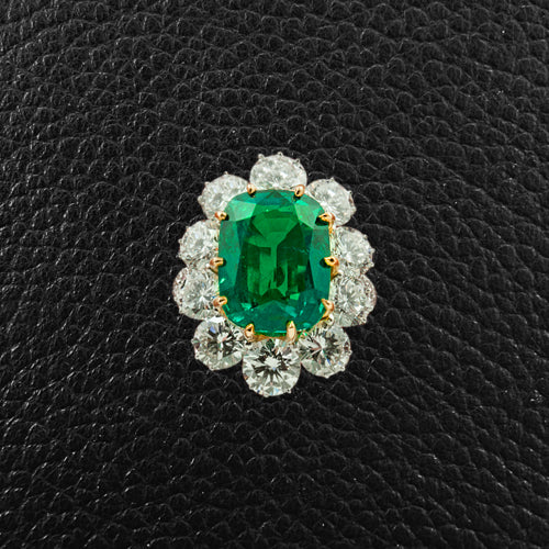 Columbian Emerald & Diamond Ring