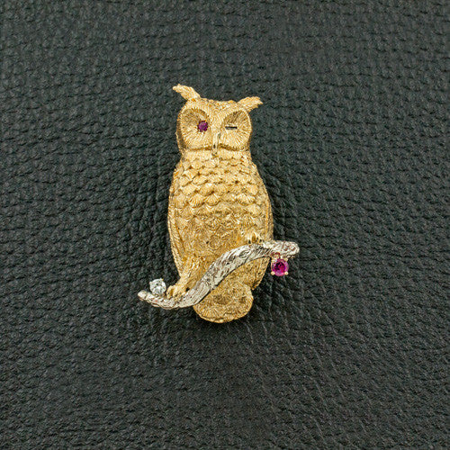 Winking Owl Pin