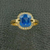 Cushion cut Sapphire & Diamond Ring