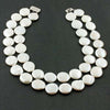 Double Strand Coin Pearl Necklace