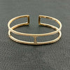 Gold & Diamond Bangle Bracelet