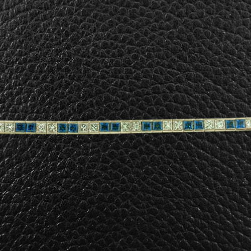 Sapphire & Diamond Tennis Bracelet