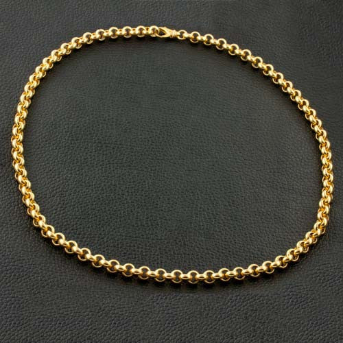 Gold Round Link Chain