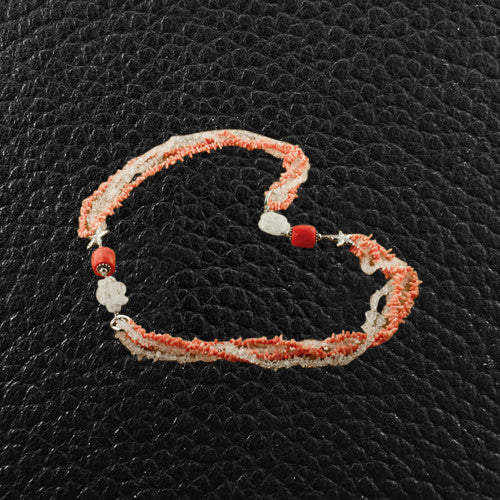 Coral & Crystal Necklace