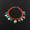 Coral, Turquoise, Crystal, Pearl & Sterling Silver